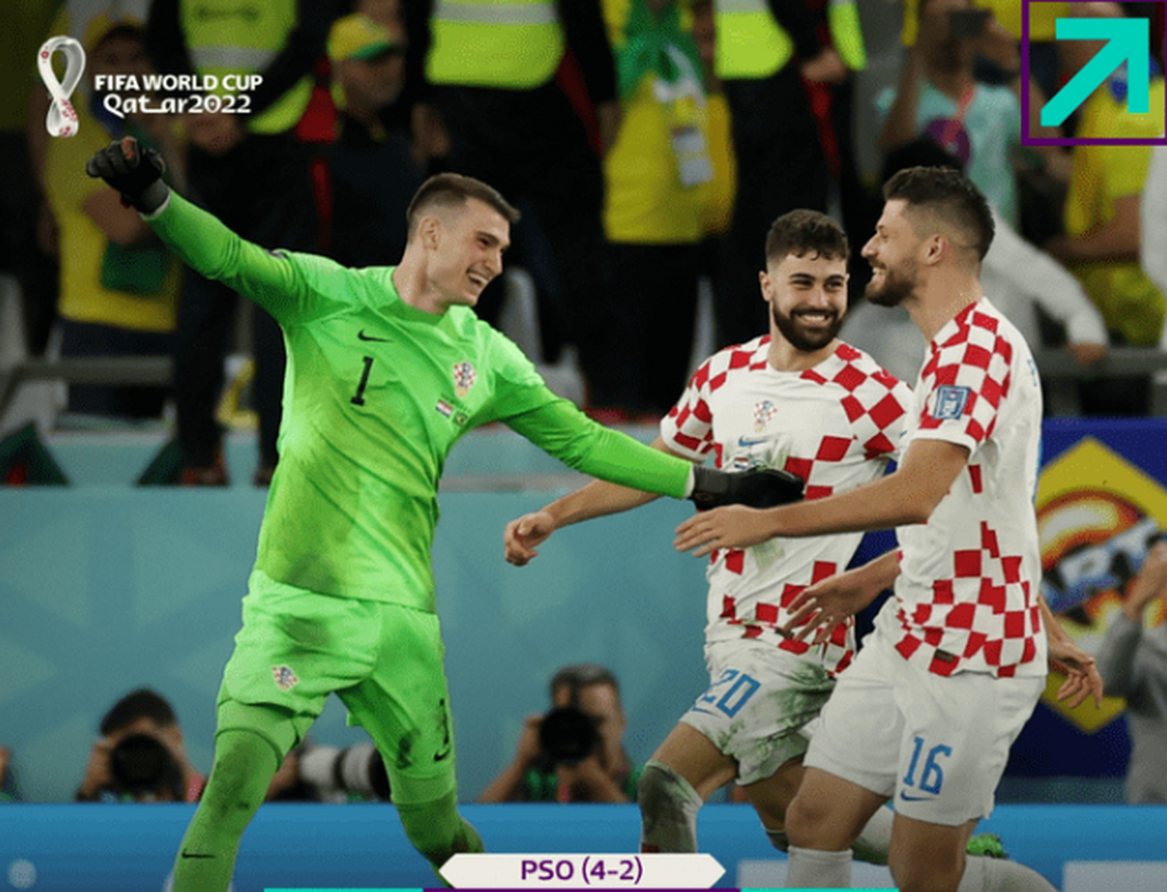 克罗地亚队在点球战中击败对手,晋级 克罗地亚队在点球战中击败对手,晋级
